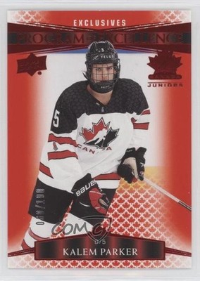 2022 Team Canada Juniors Program of Excellence UD Exclusives Kalem Parker 1tr