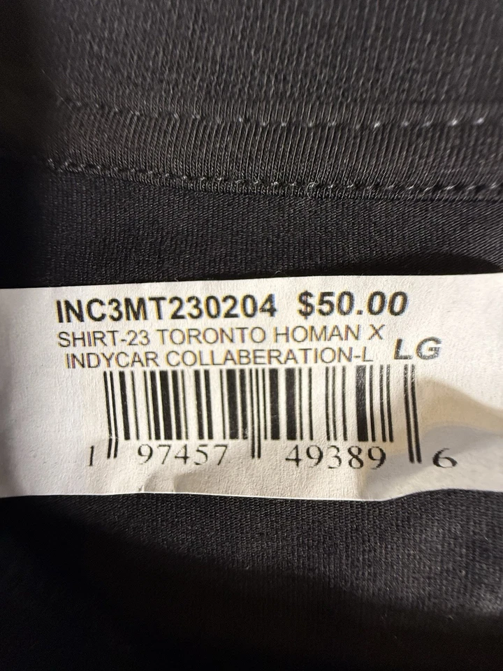 NUEVO CON ETIQUETAS Toronto Canadá 2023 Indy Car Camiseta Camiseta Grande Nueva Street Race Negra Foto 3 de 4