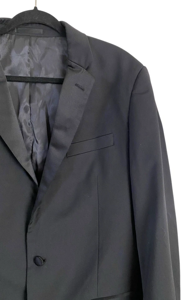 Kenneth Cole New York Men's Black Formal Jacket & Pant Tuxedo Size 42L - 40 x 30 - Image 3 of 4