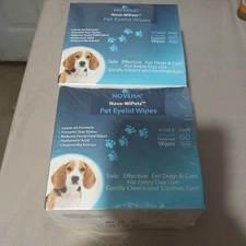 2x Noveha Pet Eyelid Wipes, 60 Count