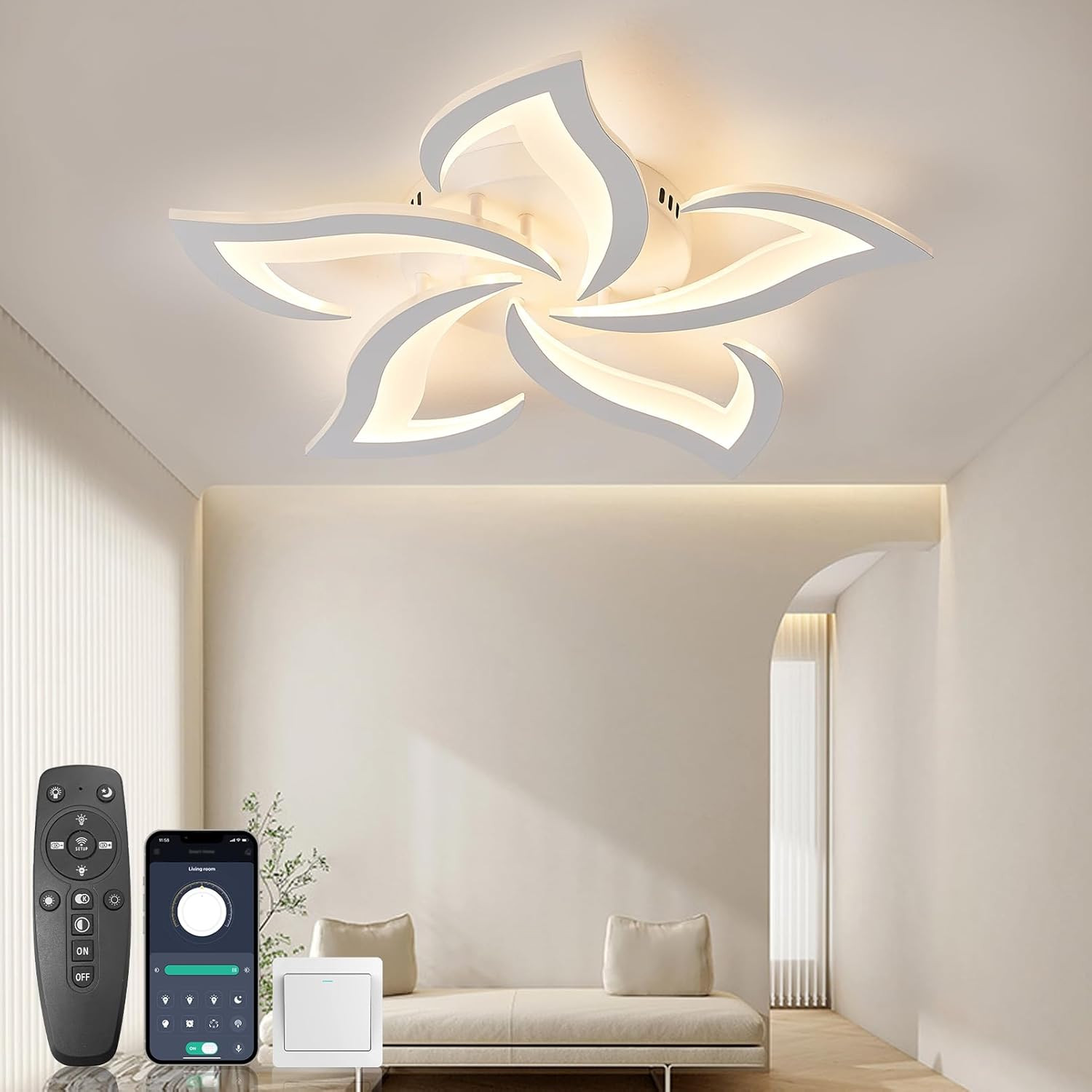 Plafoniera LED 36W con Telecomando: Risparmio e Luce per la Tua Famiglia