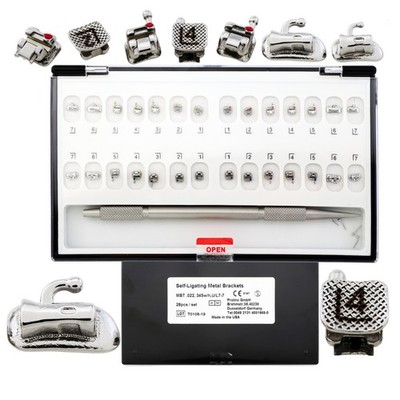 Orthodontic Self Ligating Bracket Buccal Tube Ormco Damon Q MBT 022 345 Hooks