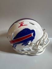 James Cook Signed Buffalo Bills Speed Mini Football Helmet Red Ink (BECKETT)