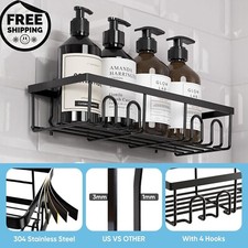 Shower Caddy Set 5-Pack Shower Shelves Adhesive Shower Organizer No Drilling Ru