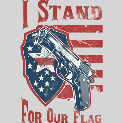 I Stand For Our Flag 10'' Width DTF Print Sheet Ready To Press Heat Transfer