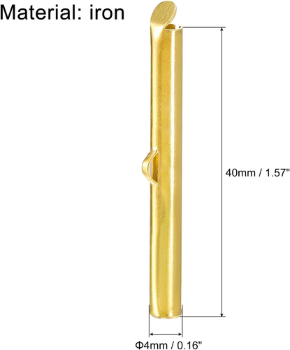 60Pcs Slide on End Clasps, 40Mm Tube Ball Bead Slider Crimp Ends for Multi-Stran - Picture 2 of 6