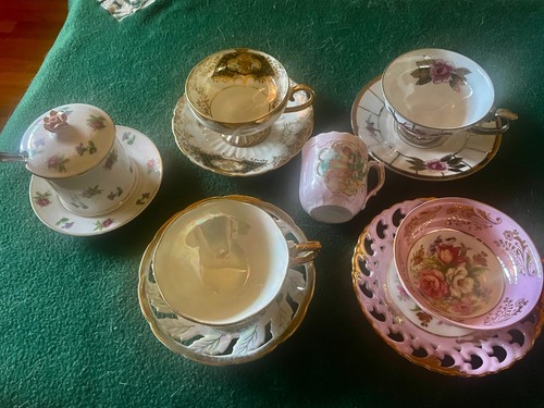 Vintage Fine Bone China Teacups and delicate extras Floral England Japan - Picture 2 of 11