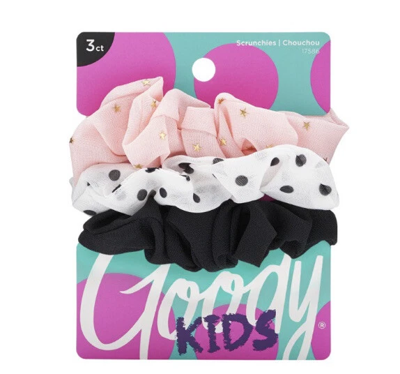 Goody Kids Girls Polka Dot Scrunchie 3ct eBay
