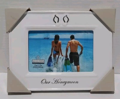 Malden Honeymoon Frame With Flipflop Accent 4  X 6  Photo White Wedding New