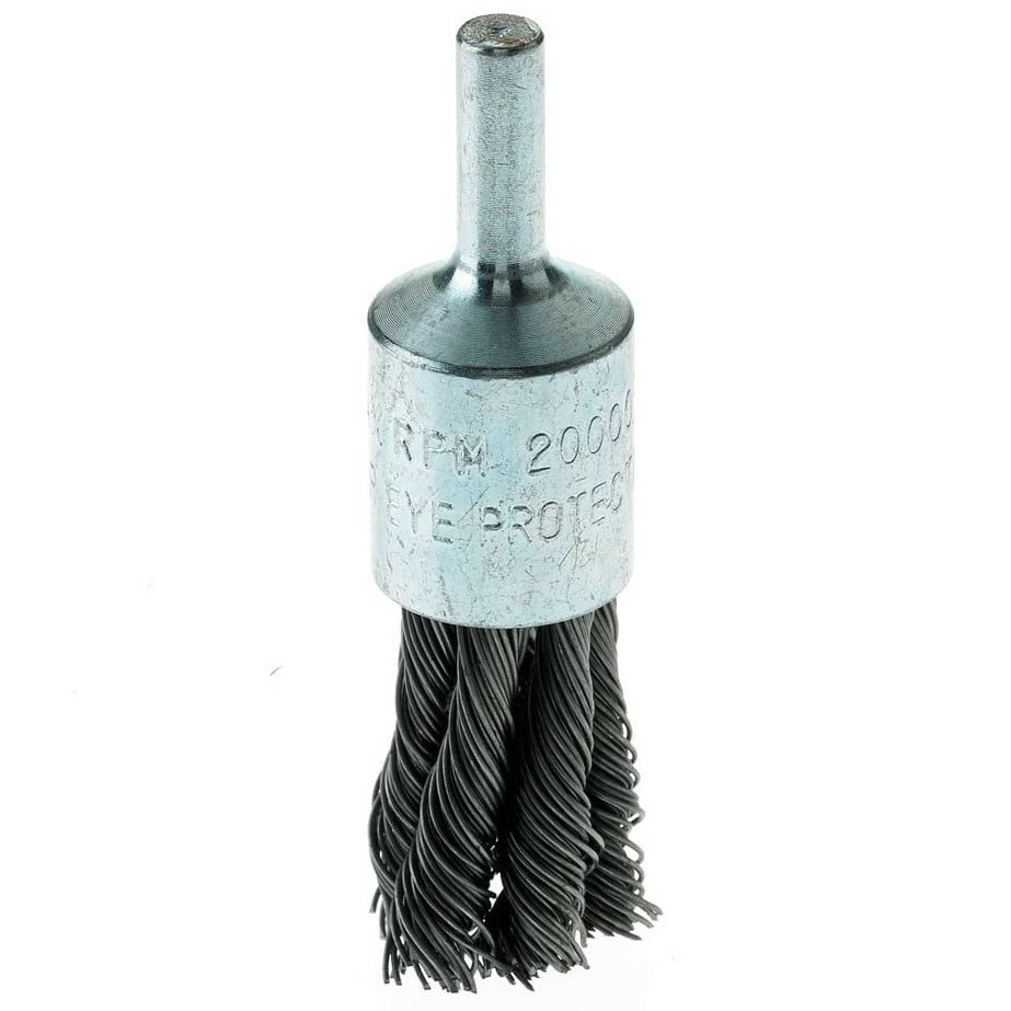Mercer 3" Crimped Wire Cup Brush - Carbon Steel, 1/4" Shank, For Die Grinder Or Drill