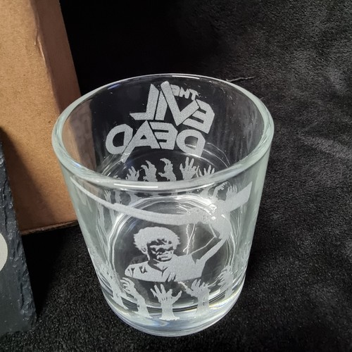 The Evil Dead decanter glass box sets can be personalised - Picture 9 of 10