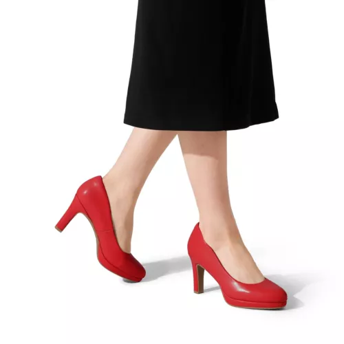 Women Slip On Pump Shoes Round Toe Low Heel Wedding Dress Platform Pump Shoes - Foto 14 di 17