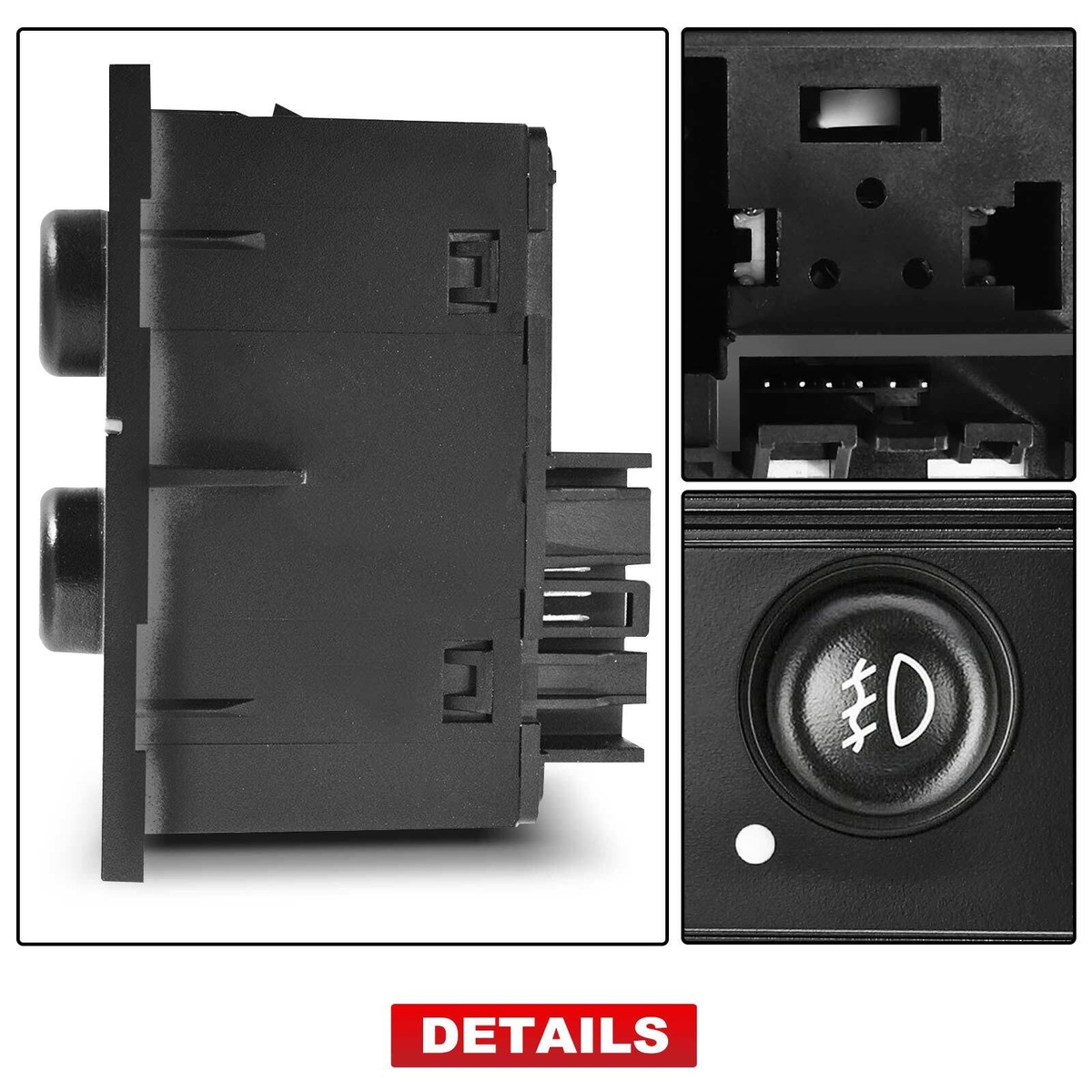 Interruptores 4x4 Y Luces Para Chevy Silverado/GMC Sierra 2003-2007 - Kit Con 2 Piezas Negro