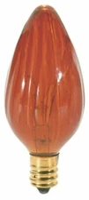 Satco S3374 120V Candelabra Base 25-Watt F10 Light Bulb, Amber