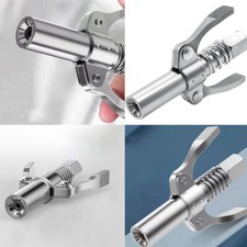 US 2 Pcs Grease Gun Coupler Double Handle High Pressure Quick Release Lock Oil