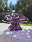 Steuben Signed Glass Amethyst Flower Block Frog Frederick Carder Era IMPERFECT