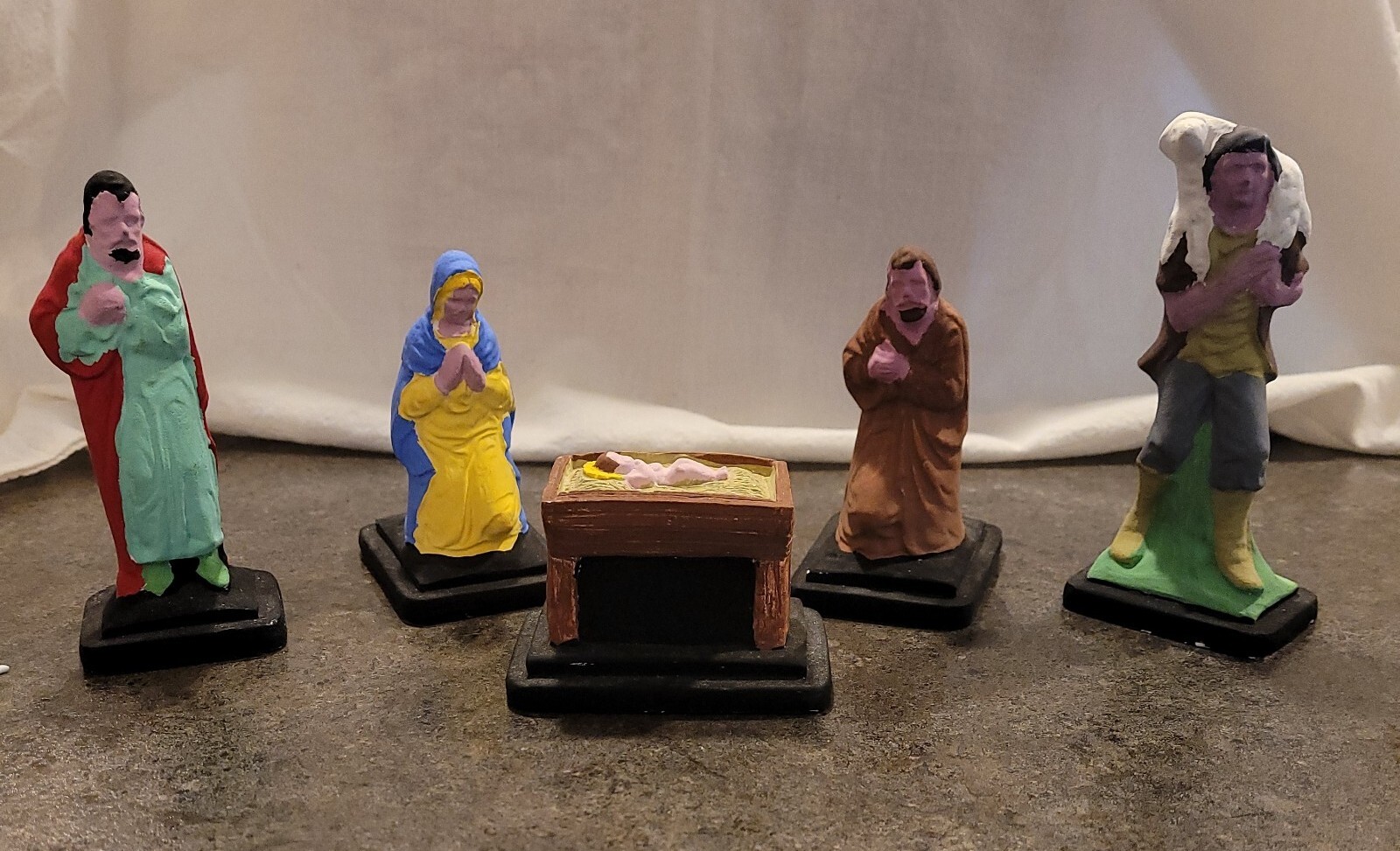 Vintage Chalkware Nativity eBay
