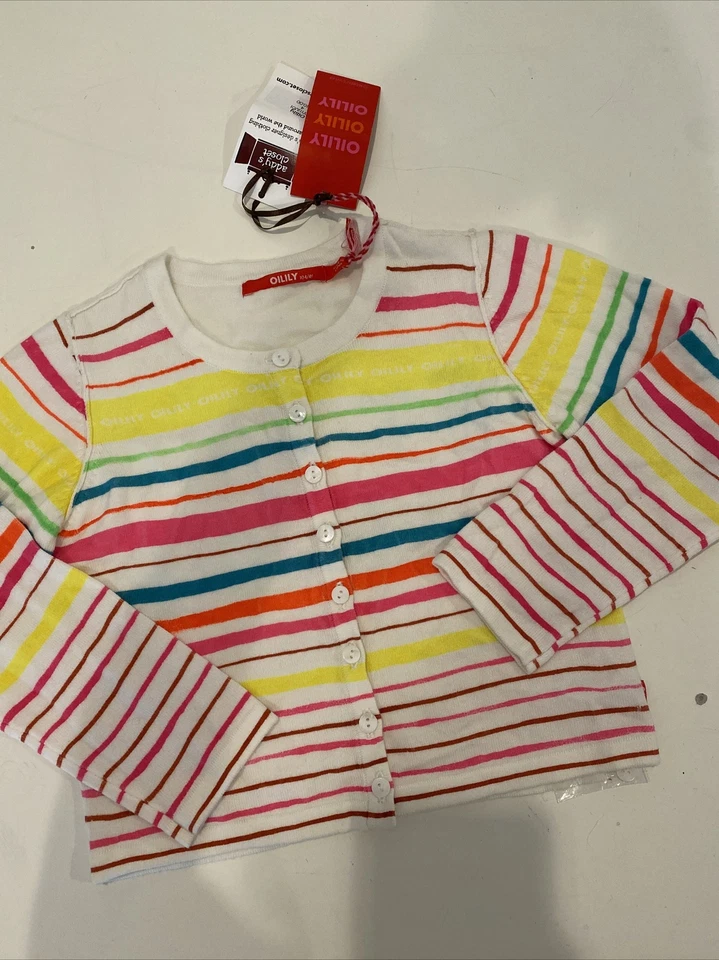 NOVO COM ETIQUETAS 104 SUÉTER CARDIGÃ LISTRADO KIEZEL OLEOSO IL ETAIS UNE FOIS 4 anos - Imagem 2 de 4