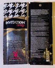Playboy INVITATION ONLY ExclusiveBlack Bronzer Indoor Tanning Bed Lotion Packets