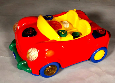 Vintage Chicco Convertible Red Toy Car Lights Music Sounds Super Fun Preschool