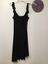 Wet Seal Womans Little Black Dress Size Large Sexy Ruffles Flare Party 61