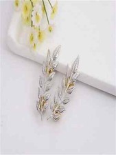 Fabulous Leaf Branch Design In 935 Argentium Silver Collar Clip For Men's