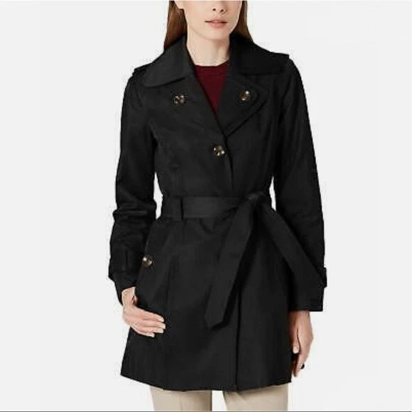 London fog hooded belted peacoat sale