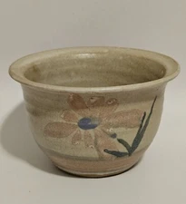 Small Studio Pottery Planter Multicolor About 3" High 4.5" Wide Stoneware