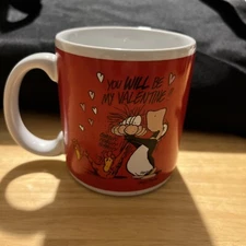 Rare Opus N'Bill Red Valentine Coffee Mug 1994 Berkeley Penguin