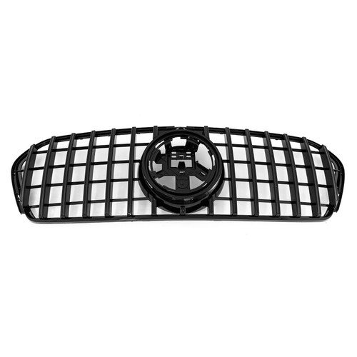 Gloss Black Front Grill Cover For Mercedes Benz W167 GLE350 GLE53 2019-2022 NEW - Picture 6 of 13