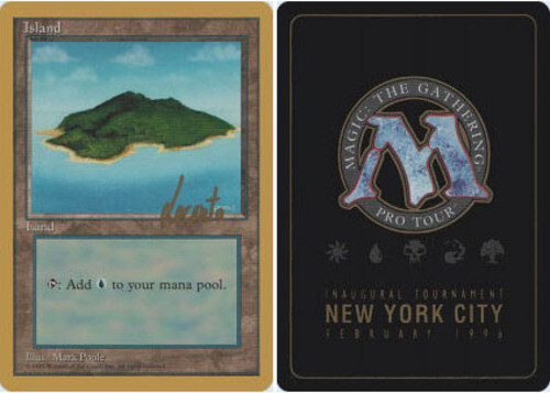 Island - 4th Edition Green - Michael Loconto - 1996 ~ Near Mint Pro Tour F MTG M