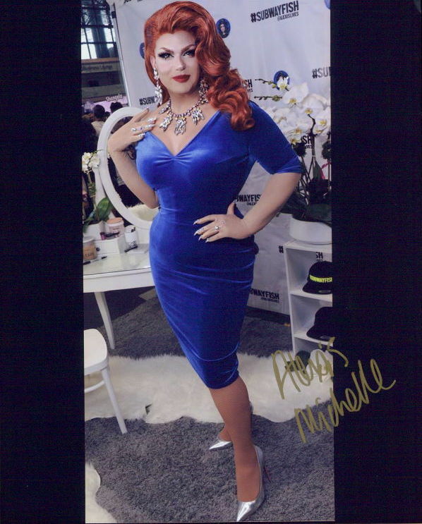 alexis michelle blue dress (RuPaul's Drag Race) signed 8x10 photo In-person Size:0-1 Year (80cm) garden wedding dress Kendall Jenner Puts On R rupaulsdragrace Cut to flatter and