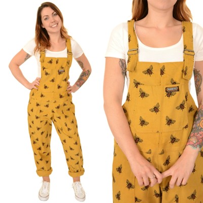yellow corduroy overalls