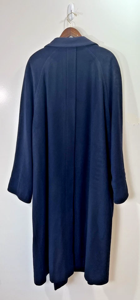 Abrigo Givenchy Mujer Lana Mezcla Cachemira Talla 2X 20W Azul Marino Silencioso Lujo Clásico Foto 2 de 4