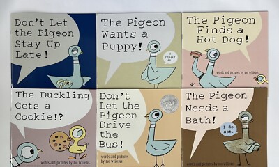 Don't Let the Pigeon Paperback Book Set by Mo Willems Lot 6