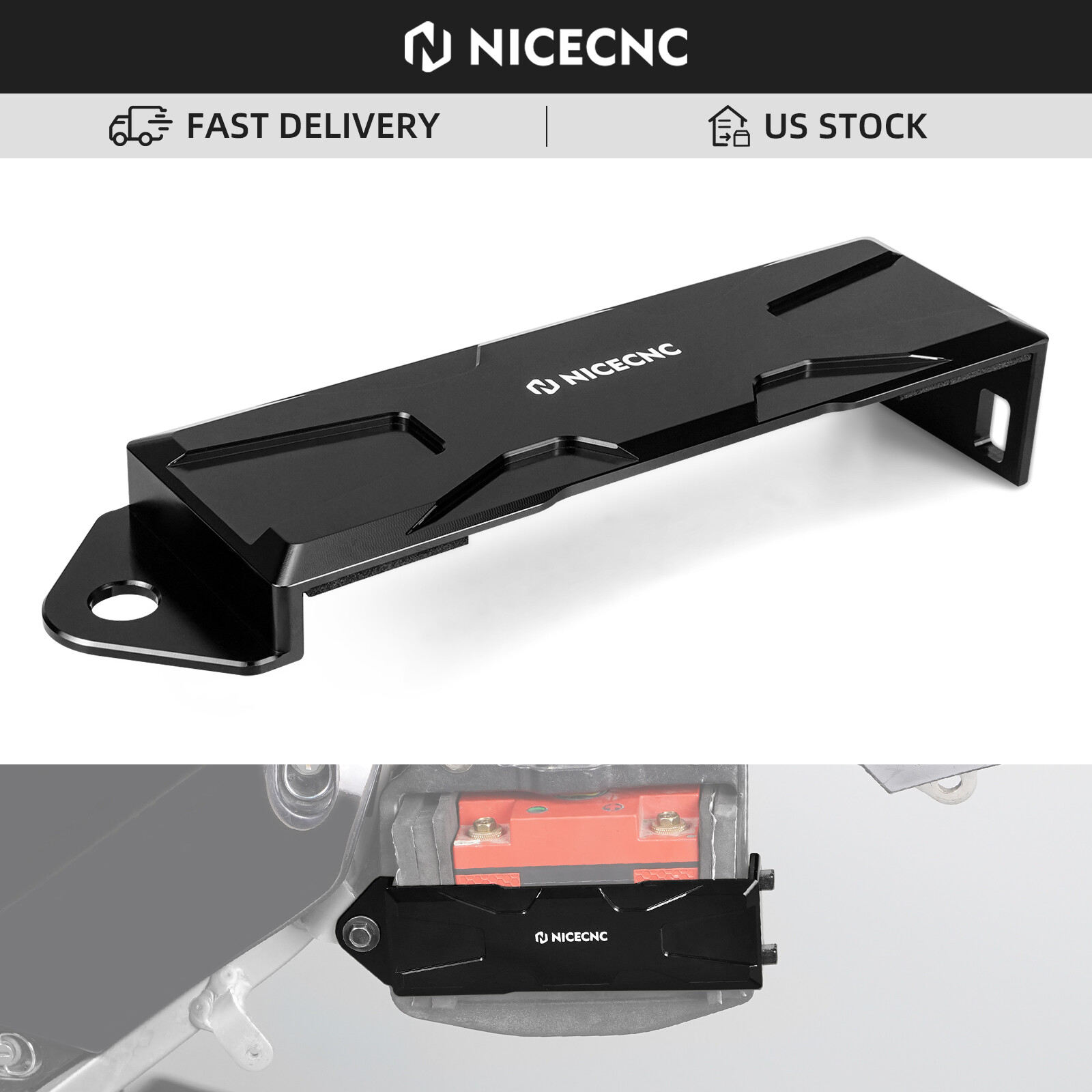 NICECNC Battery Holder Down Bracket For Suzuki DR-Z400 DRZ400E 400S SM 2000-2024