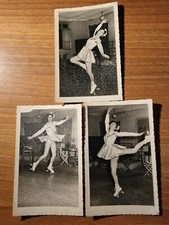 # 19726.  3 Foto Donna  Pattinaggio Pattini Rotelle aa '50 italia 14x9