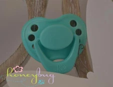 NEW! Honeybug MAGNETIC PACIFIER reborn art doll Sweetheart newborn AQUA GREEN