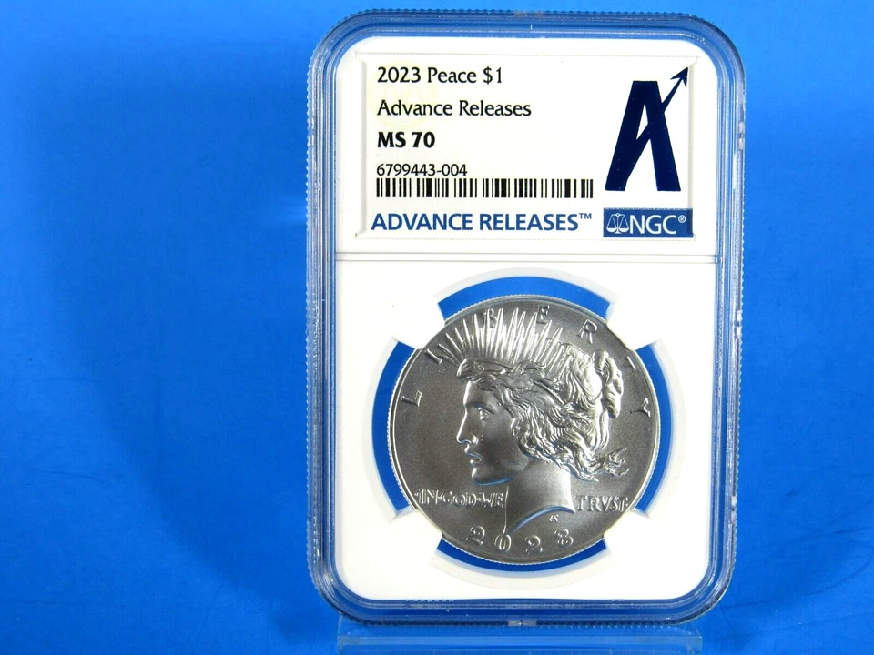 2023 Uncirculated Silver Peace Dollar NGC Ms 70 Advanced Releases - Image 2 of 4