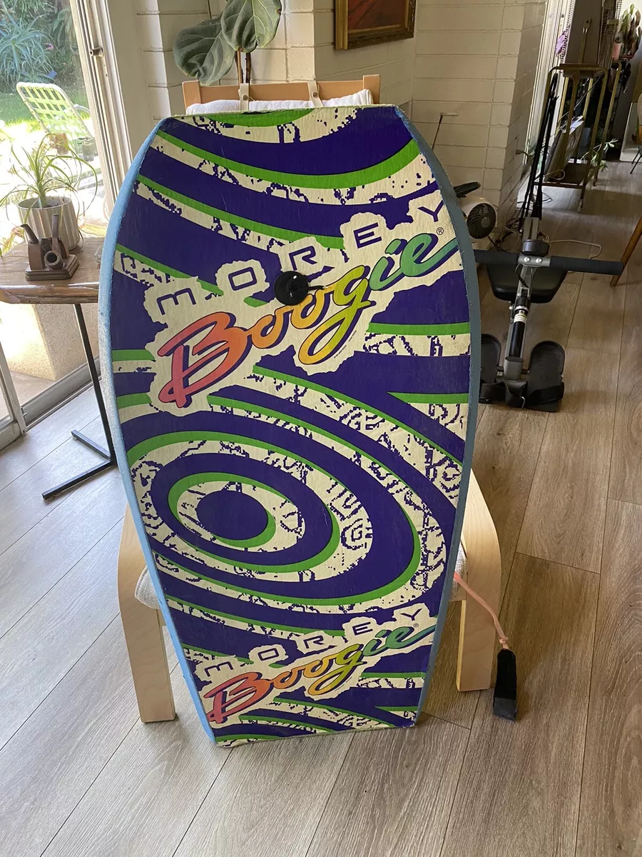 Vintage Early 90s Morey Boogie Board Bodyboard with leash Great