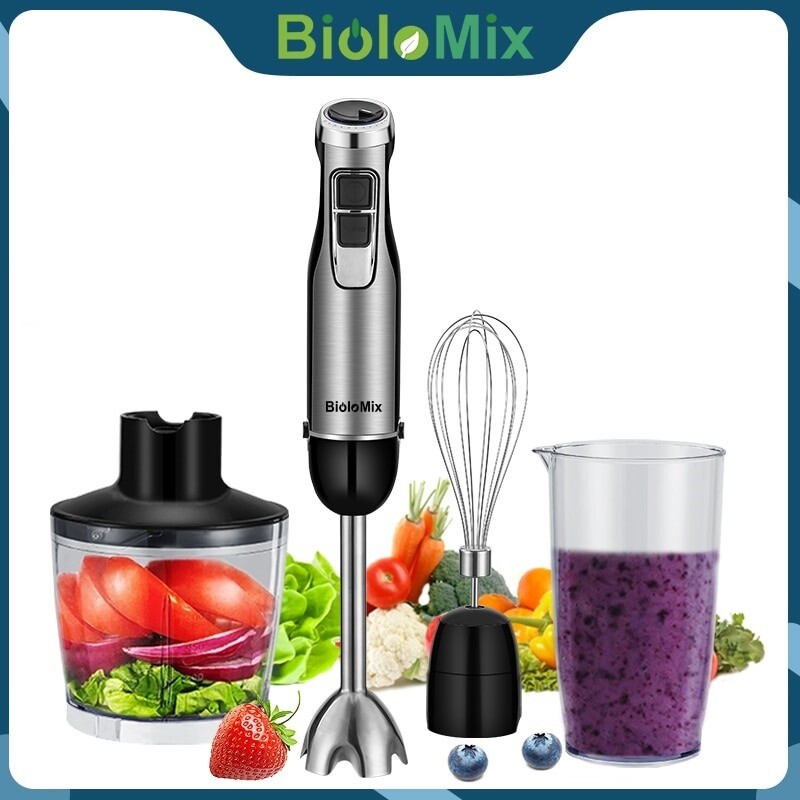 4 in1 1200W High Power 6Speed Hand Blender Mixer Chopper and