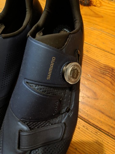 ZAPATOS DE CICLISMO SHIMANO RC5 AZUL PARA HOMBRE ZAPATILLAS COMO NUEVOS TALLA 48 UK 12 - Imagen 5 de 11