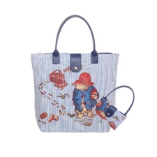 Signare Tapestry Folding Reusable Shopping Bag in Paddington Marmalade Design