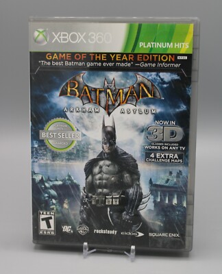 Batman: Arkham Asylum (Xbox 360, 2010) Tested & Works 