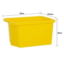 Plastic Storage Boxes No Lids Home Office Stackable Containers 16L/24L/30L/35L