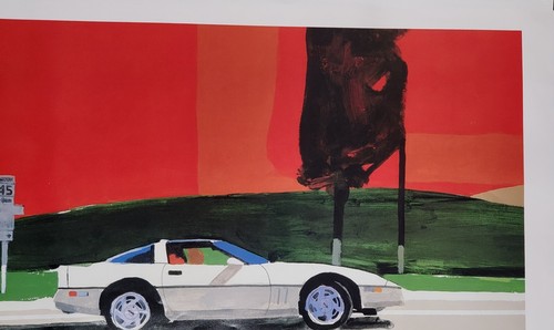 Vintage 1980s Robert M. Cunningham Signed Print Of 1989 Corvette Car 209/250 - Picture 8 of 12