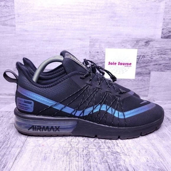 factor ejemplo asignación Nike Air Max Sequent 4 Utility Throwback Future Running Sneaker Black Blue  Men 8 | eBay