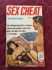 Sleaze Vintage Pb gga, Sex Cheat by Sayer, Bachelor Book 505, 1966, NF