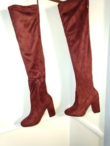 wine colored riding boots