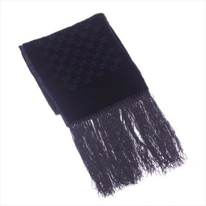 Foulard Gucci G logos femme noire unisexe authentique d'occasion T4871